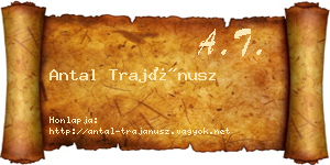 Antal Trajánusz névjegykártya