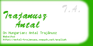 trajanusz antal business card